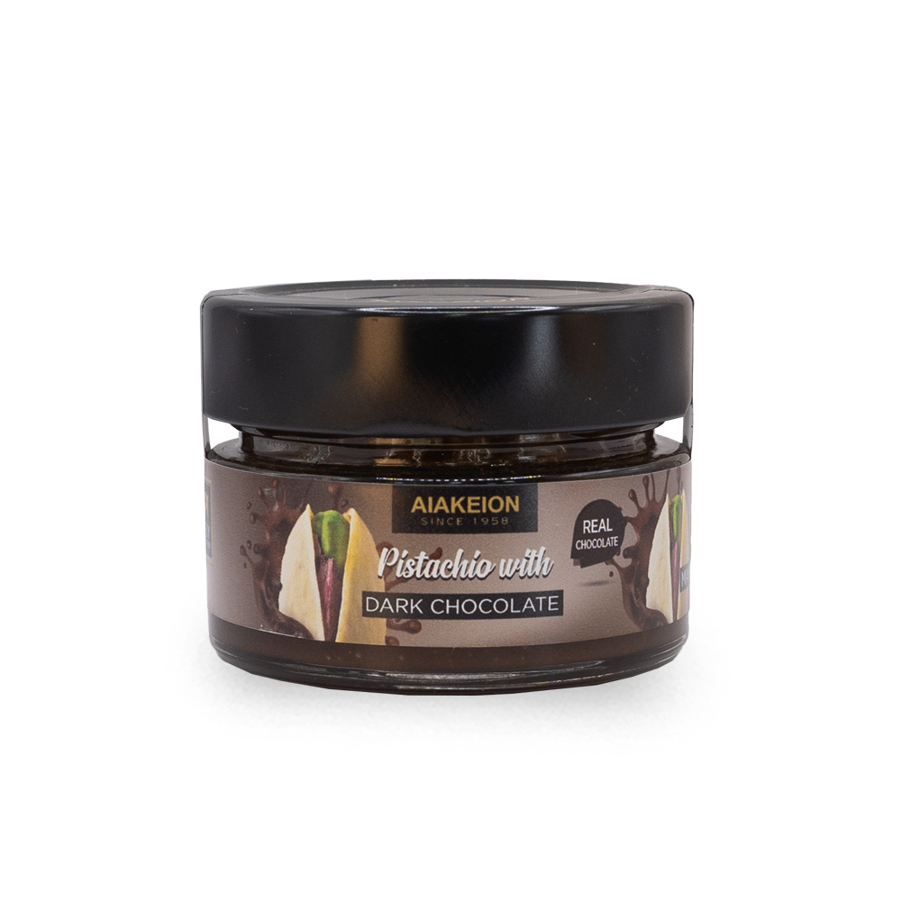 Aiakeion Dark Chocolate PISTACHIO CREAM WITH DARK CHOCOLATE - Image 1